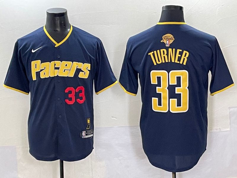 Men 2025 Indiana Pacers #33 Turner Blue Joint Name NBA Jersey style 24->indiana pacers->NBA Jersey